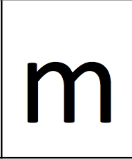 the letter m for score