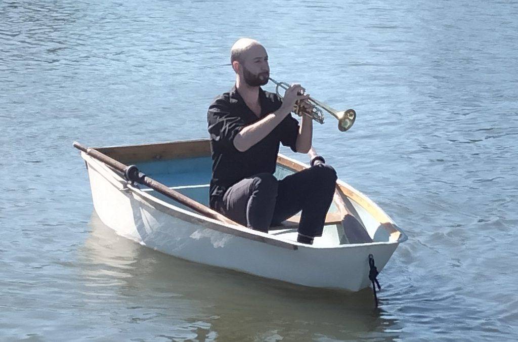 Trumpet on boat